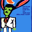 Wall decor home movie Poster""Crazy Night of RABBIT""italian film.Long ears