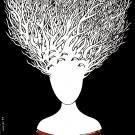 Spanish movie Poster 4 British film""DULCIMA""Hair Salon.Forest growing from Head. Spanish movie Poster 4 British film""DULCIMA""Hair Salon.Forest growing from Head.