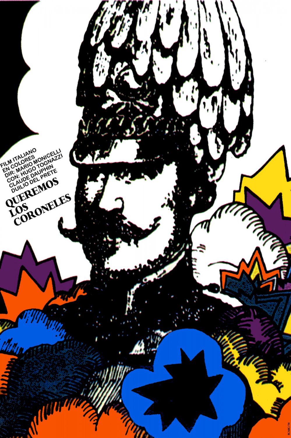 Movie Poster 4 Italian film.MONICELLI ART film.Collectible Graphic Design