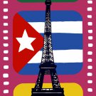 Movie Poster decor for French film.EIFFEL Tower.France.Cuban flag cinema.Decor Movie Poster decor for French film.EIFFEL Tower.France.Cuban flag cinema.Decor