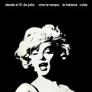 Spanish movie Poster""MARILYN MONROE""In memoriam.Film Noir decoration art.