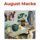 16x20"" Decoration Poster.Room wall art painting.Home design.August Macke.Still life and cat.12228