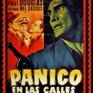 Decorative movie Poster.Panico en las calles.Noir.Richard Widmark.Spanish film.9510