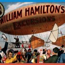 Decoration Poster.William Hamilton Excursions.Hot air balloon aerostatic.9666 Decoration Poster.William Hamilton Excursions.Hot air balloon aerostatic.9666