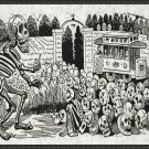 Decoration Poster.Skeleton meating.Mexican skull.9737