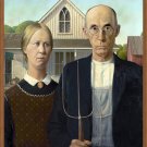 Decoration Poster.American Gothic by Grant Wood.Farmers.9738