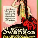 Decoration Poster.Gloria Swanson silent movie art.The great moment.9739 Decoration Poster.Gloria Swanson silent movie art.The great moment.9739