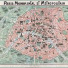 Decorative Poster.Home wall decor.Paris Retro Map.8068 Decorative Poster.Home wall decor.Paris Retro Map.8068