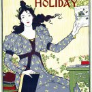 Decorative Poster.Art Wall decor.Holiday publications.Gray dress lady.7954 Decorative Poster.Art Wall decor.Holiday publications.Gray dress lady.7954