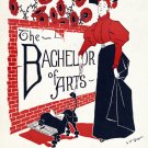 Decorative Poster.Art Wall decor.The bachelor of arts.Black poodle dog.7958