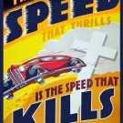Decoration Poster.Wall art design.Speed that thrills is the same that kills.Racing cars.10371