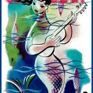Decoration Poster.Wall art design.Mermaid playing guitar.Cute.10562 Decoration Poster.Wall art design.Mermaid playing guitar.Cute.10562