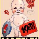 Decoration Poster.Wall art design.1928 New Years baby with hat.10610 Decoration Poster.Wall art design.1928 New Years baby with hat.10610