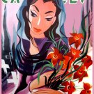 Decoration Poster.Wall art design.Widow with red flowers.10621 Decoration Poster.Wall art design.Widow with red flowers.10621