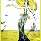 Decoration Poster.Home interior.Wall art design.Model with large yellow hat.10653 Decoration Poster.Home interior.Wall art design.Model with large yellow hat.10653