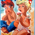 Decoration Poster.Wall art design.Children eating ice cream.10748 Decoration Poster.Wall art design.Children eating ice cream.10748