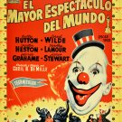Decorative movie 11x14 Poster.Greatest show on earth.Circus clown.Ringling.Spanish film.9506 Decorative movie 11x14 Poster.Greatest show on earth.Circus clown.Ringling.Spanish film.9506