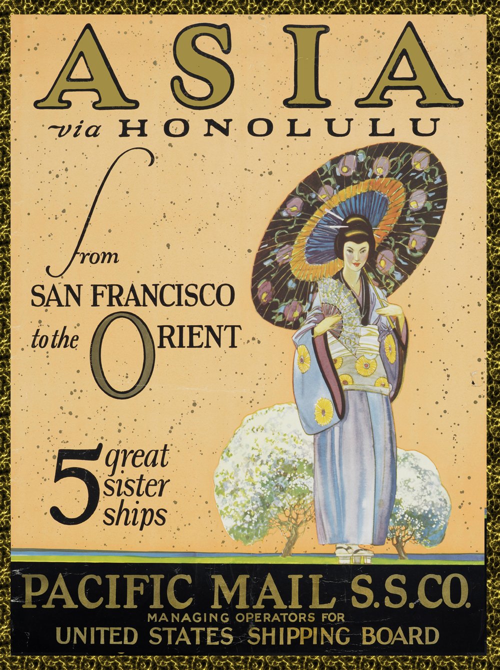 Decoration 11x14 Poster.Asia via Honolulu.Japan Geisha travel.9683