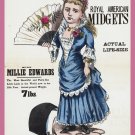 Decoration 11x14 Poster.Miss Millie printedwards.Royal American Midgets.Victorian side show.9826 Decoration 11x14 Poster.Miss Millie printedwards.Royal American Midgets.Victorian side show.9826