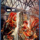 Decorative 11x14 Poster.Home wall decor.Red Roosters.Carlos Enriquez painting.8021 Decorative 11x14 Poster.Home wall decor.Red Roosters.Carlos Enriquez painting.8021