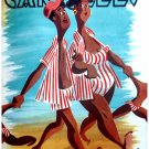 Decorative 11x14 Poster.Home wall interior.Home room.Beach red stripe swimsuit.6703 Decorative 11x14 Poster.Home wall interior.Home room.Beach red stripe swimsuit.6703