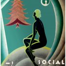 Decor 11x14 Poster.Home wall interior.Room art. lady looking Christmas tree.6844 Decor 11x14 Poster.Home wall interior.Room art. lady looking Christmas tree.6844