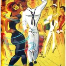 Decor 11x14 Poster.Home wall interior.Room art.U.S Marine dances w/black girl.6883