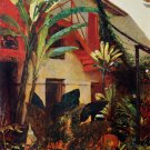 Decorative 11x14 Poster.Banana trees in patio.8100 Decorative 11x14 Poster.Banana trees in patio.8100