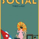 Decoration 11x14 Poster.Home interior.Wall art design.Cuban flag parade.10682
