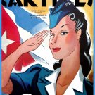 Decoration 11x14 Poster.Wall art design.Saluting the Cuban flag.10754 Decoration 11x14 Poster.Wall art design.Saluting the Cuban flag.10754