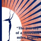 Decorative 8x10 Poster.Journey begins with one step.Quote.Future.9406
