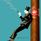 Decorative 8x10 Poster.Cuban classic label.Cigar collection.H.Upmann teal.9429