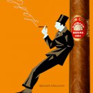 Decorative 8x10 Poster.Cuban classic label.Cigar collection.H.Upmann teal.9431 Decorative 8x10 Poster.Cuban classic label.Cigar collection.H.Upmann teal.9431