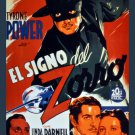 Decorative movie 8x10 Poster.El signo del Zorro.Spanish film.Tyrone Power.9466