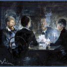 Decoration 8x10 Poster.Gamblers painting.House of cards.Games.9679