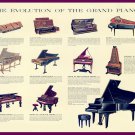 Decoration 8x10 Poster.The evolution of the Grand Piano.9726
