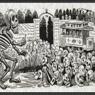 Decoration 8x10 Poster.Skeleton meating.Mexican skull.9737