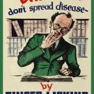 Decoration 8x10 Poster.Don't spread disease.Finger licking.9743 Decoration 8x10 Poster.Don't spread disease.Finger licking.9743