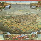 Decoration 8x10 Poster.1895 Phoenix Arizona Maricopa County Bird's eye view.Aerial.9803