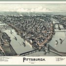 Decoration 8x10 Poster.Pittsburgh Pennsylvania 1902 Bird's eye view.Aerial.9864 Decoration 8x10 Poster.Pittsburgh Pennsylvania 1902 Bird's eye view.Aerial.9864