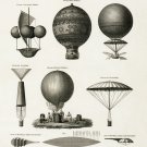 Decorative 8x10 Poster.Home wall decor.Early Parachute invention.7959