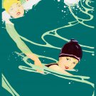 Decorative 8x10 Poster.Home wall decor.Swim.Art Nouveau.7963 Decorative 8x10 Poster.Home wall decor.Swim.Art Nouveau.7963
