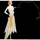 Decorative 8x10 Poster Home wall decor.Deco fashion model smoking in the dark.8264