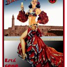 Decorative 8x10 Poster Home wall decor.Morro Castle Havana Cuba.Conga dress fashion.8323