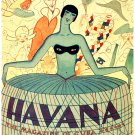 Decorative 8x10 Poster Home wall decor.Havana magazine cover.Cuba deco fashion.8336