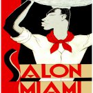 Decorative 8x10 Poster.Room art.Salon Miami.Red interior Design art.6537