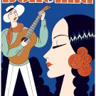Decorative 8x10 Poster.Home wall interior.Home room art.Romantic guitar player.6586