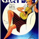 Decorative 8x10 Poster.Home wall interior.Home room art.Fashion girl guitar player.6626