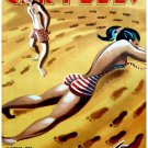 Decorative 8x10 Poster.Home wall interior.Home room art.Fashion girl on beach.6648
