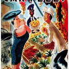 Decorative 8x10 Poster.Home wall interior.Home room art.Fruit vendor.Rich lady.6656